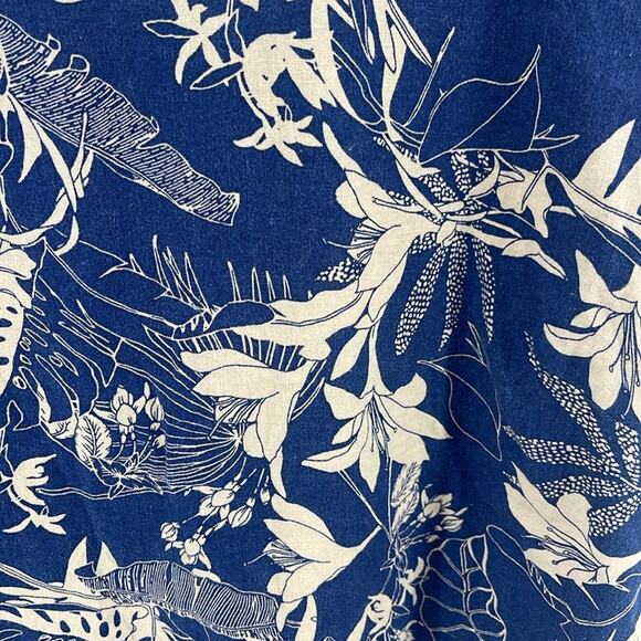 Panama Jack linen blend hawaiian print short sleeve back button up shirt sz 1X - Picture 5 of 7